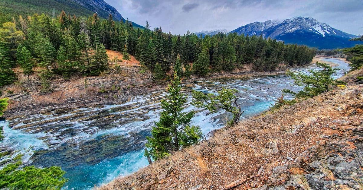 Bow Falls from Buffalo street