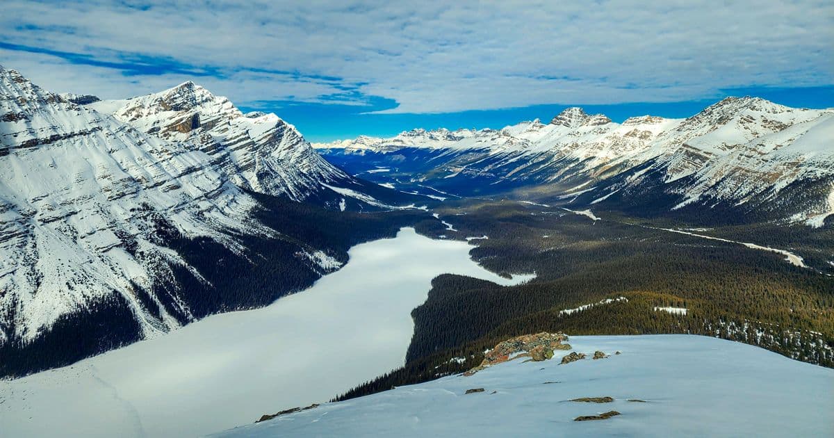 View to Peyto Lake Winter